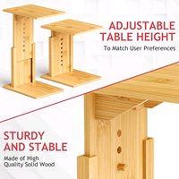 Combohome réglable contemporain Snack chambre bambou C bout de lit canapé café Table d'appoint