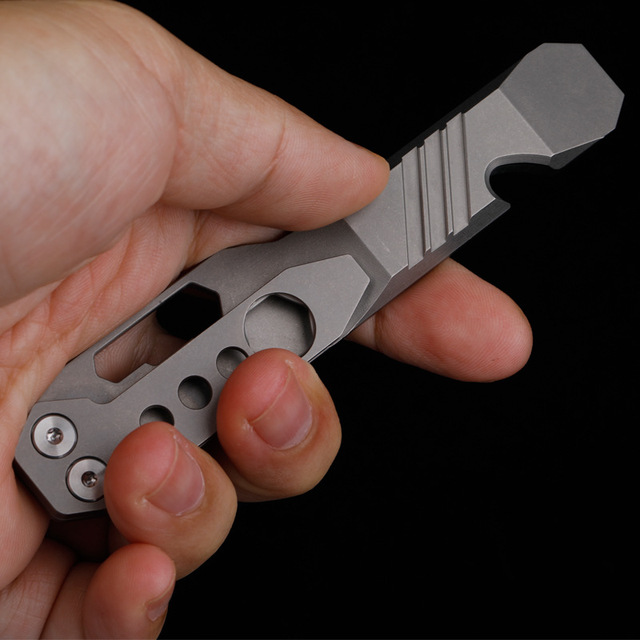 Edc Titanium Pry Bar Pocket Prybar Multifunctional Pocket Tool Portable Bottle Opener Multi Tool