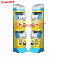 Distributeur automatique de capsules à œufs à double torsion SUNWAYT SW-SH3, en métal, avec écran d'affichage, fonctionnant à pièces, version anglaise, 110/220V, vente en gros