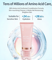 Nettoyant hydratant à la protéine de soie - Nettoyant moussant pour le visage avec collagène et acide hyaluronique. Produits de soin de la peau