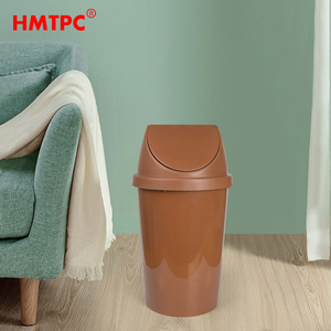 Mini Bote de Basura de Escritorio Estilo Japonés con Tapa Abatible, Cubo de Basura Cilíndrico de Plástico para Cocina y Hogar con Tapa Abatible - Product Image 2
