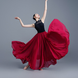 Falda Larga de Chifón para Danza del Vientre y Ballet, con Giro de 360/540/720 Grados, Estilo Gitano, para Práctica de Danza, Surtido de Faldas de Baile - Product Image 4