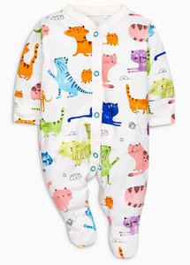 Best Gifts for Baby Girls Baby Cotton <b>Cat</b> Printed Jumpsuit Sleepsuit Romper - Product Image 5