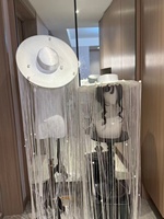 Nouveauté 2026 Chapeau à large bord avec pampilles et paillettes pour femme, idéal pour danseuses de club, chanteuses, showgirls, spectacles, soirées et bals de promo