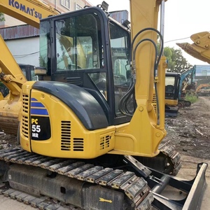 Excavadora pequeña usada original de Japón, marca Komatsu pc55 pc55mr con orugas de caucho para proyectos agrícolas y urbanos. - Product Image 2