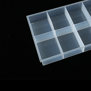 Transparent Plastic Storage Box 8 Compartment Rectangular PP Stackable Office Organizer Daily Necessities - Product Image 1