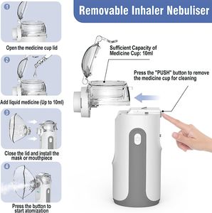 FITCONN nebulizador <span class=keywords><strong>Nebulizer</strong></span> jaring portabel, <span class=keywords><strong>Nebulizer</strong></span> inovatif inhalasi dengan kemampuan membersihkan sendiri - Product Image 5