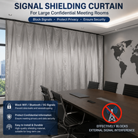 Tissu Faraday en tricot tissé personnalisé, MOQ 1 pièce, fibre conductrice bloquant la 5G, protection anti-ondes électromagnétiques RFID, anti-radiation, pour hôpital