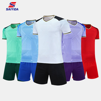 Maillots de football et uniformes d'équipe personnalisés en gros 2024, 100% polyester, écologiques, respirants, plusieurs couleurs et personnalisation d'équipe