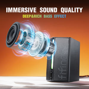 Fifine Ampligame 3.5mm USB haut-parleurs stéréo moniteur professionnel haut-parleur coloré lumière LED haut-parleur de jeu amplifié - Product Image 4