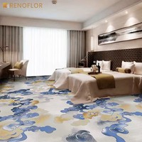 Maschinell Gefertigter Gewebter Teppich mit Abstraktem Muster Schlingenflor Nylon Waschbar Kommerzieller Wand-zu-Wand Büroboden-Teppichboden auf Rolle für Hotels