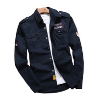 Chemises Cargo Homme en Gros 100 % Coton Manches Longues Style Militaire Tactique Décontracté pour Hommes