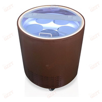 Vitrine réfrigérée rotative pour crème glacée, taille du baril 20 cm * 6, double vitrage trempé, vitrine italienne pour gelato, congélateur