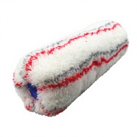 Yep 9" Haute Qualité Type Européen Épais Acrylique DIY Industriel OEM Rouleau de Peinture pour Couture 18mm à Poils Gris et Rayures Rouges pour Mur