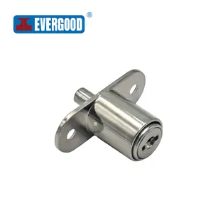 EVERGOOD高品质锌合金推柜锁用于滑动门105木门滑动金属柜推锁