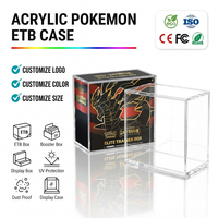 Boîte de présentation Pokemen Elite Trainer Box en acrylique transparent, anti-poussière, résistante aux rayures, avec couvercle magnétique robuste, vitrine ETB TCG