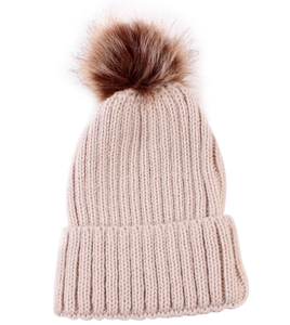 Gorros de esquí al aire libre de invierno 2024, <span class=keywords><strong>gorro</strong></span> para niña pequeña, <span class=keywords><strong>gorro</strong></span> negro de color sólido, <span class=keywords><strong>gorro</strong></span> de <span class=keywords><strong>lana</strong></span> de invierno barato de alta calidad con pompón de piel - Product Image 6