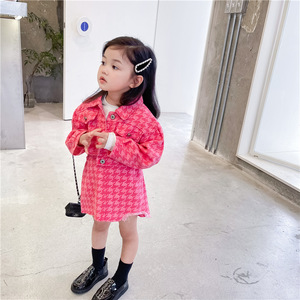 Ensemble de vêtements <span class=keywords><strong>en</strong></span> Denim pour bébé fille, 2 pièces, mode, Style coré<span class=keywords><strong>en</strong></span>, rose imprimé, veste + <span class=keywords><strong>jupe</strong></span> 1-6T, automne <span class=keywords><strong>2021</strong></span> - Product Image 3