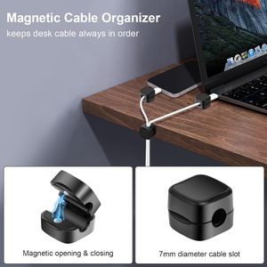 Soporte Magnético para Cables, Organizador de Cables con Adhesivo Fuerte, Gestión de Cables para Escritorio, Clips para Cables de Electrodomésticos, Bolsa para Cables - Product Image 3