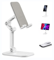 Support de téléphone portable en alliage d'aluminium Support pliable en métal pour téléphone portable Support de bureau pour tablette portable Support de salon pour lit à la maison