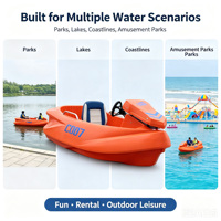 Kart aquatique double certifié CE, à charge rapide au lithium, dérive à 360°, pour parcs aquatiques, fournisseur direct usine