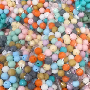 Per uso alimentare giocattoli per bambini in silicone per dentizione perline focali per gioielli portachiavi per fare penne perles pour la fabrication de bijoux