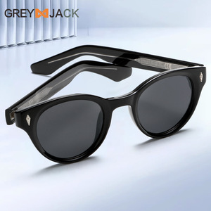 Gafas de sol de estilo coreano para mujer, montura redonda negra, lentes polarizadas UV400 TAC, montura metálica TR, diseño Retro KG2531 - Product Image 4