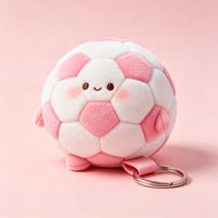Porte-clés en peluche ballon de football personnalisé, jouet en peluche doux et mignon, porte-clés en fourrure, souvenir promotionnel sportif