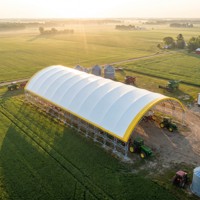Structure de stockage industrielle en tissu pour équipements agricoles, bureaux, conteneurs et parcs de stockage couverts