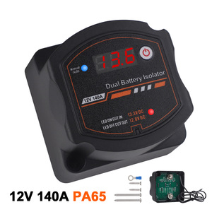 Dual <b>Battery</b> Isolator 12V 140A With Voltmeter Relay PA65 Waterproof For <b>Auto</b> Use - Product Image 1