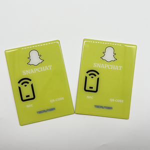 Autocollants d'étiquette de carte NFC étanches 13.56MHz 120*80mm époxy Google Review Circle modèle ISO avec interface de Communication RFID - Product Image 2