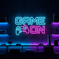Letrero de Neón LED Acrílico Personalizado, Decoración de Pared para Sala de Juegos, Dormitorio, Logotipo Impermeable para Interiores y Exteriores, Decoración para Cuarto de Niños o Hombre