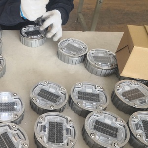 2 panneaux solaires led, aluminium, yeux de chat, marqueur de route, pour camion, clou de route - Product Image 4