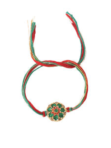 Bracelet Rakhi Meenakari Traditionnel Premium pour Frère, Fait Main, avec Fil Émaillé, Cadeau Ethnique pour le Festival de Raksha Bandhan - Product Image 4