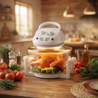 Four Halogène Turbo Cooker 12L en Verre, Friteuse à Air Chaud, Gril BBQ, Cuisson Sans Huile, Sain, pour Cuisine Domestique