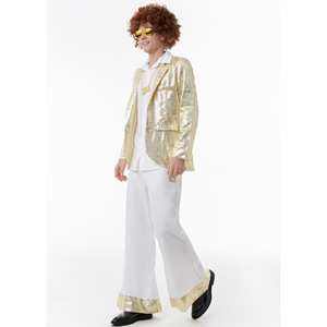 Costumes d'halloween pour hommes amour Hippie Costume 1960s scène Performance manteau chemise pantalon perruque fantaisie Cosplay ensemble de <span class=keywords><strong>vêtements</strong></span> - Product Image 3