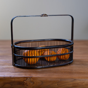 July 7th Rattan Woven Basket Round Handheld Vintage Food <b>Container</b> Kitchen Storage Tea Set Snack Tray <b>Bamboo</b> Craft - Product Image 2