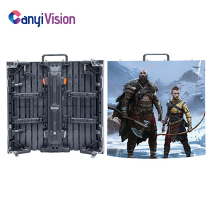 Panel de pantalla LED digital curvo P3.91 Venta caliente Película publicitaria a todo color Pantalla grande Pantalla interior al aire libre - Product Image 1