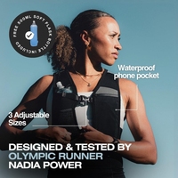 Sac de course pour téléphone et bouteille d'eau avec bande réfléchissante, respirant et imperméable pour le cyclisme nocturne, gilet de course décontracté, logo personnalisé