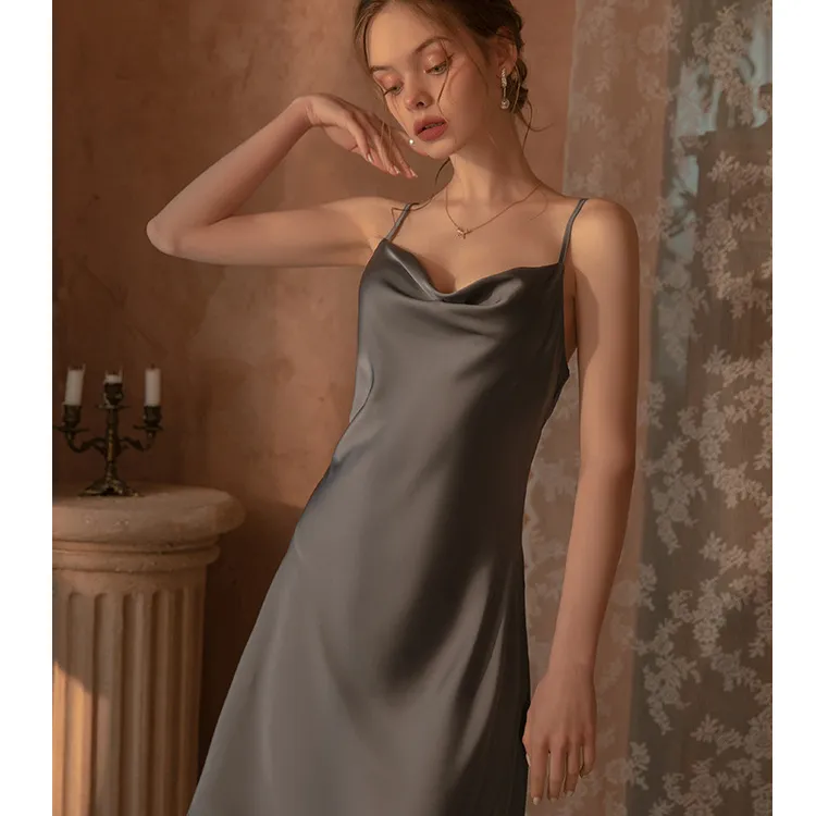 Womens Sexy Sleepwear Underdress Baby Doll Lingerie Satin Silk Slip Dress