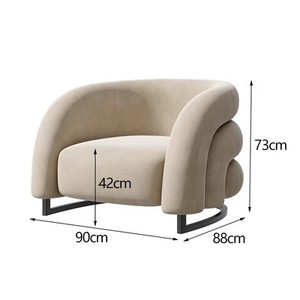 Sedia di Lusso Moderna Nordica in Velluto Bianco con Bracciolo Convertibile a Orsetto Porta-Libri, Imbottitura in Spugna, Ecologica per Soggiorno - Product Image 6