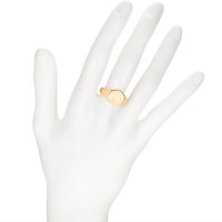 Großhandel Einfache Unisex Blank Gravierte 18 Karat vergoldet Messing Ring verstellbarer Ring