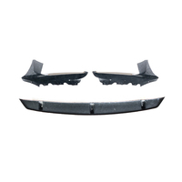 VANTWO Wet Carbon Fiber M-Tech 3-Piece Front Bumper Lip Splitter untuk BMW Seri 5 G30 G38 Pre M-Sport 2017-2020