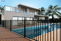 Clôture de sécurité extérieure moderne en alliage d'aluminium, clôture de piscine, escaliers de sécurité, clôture décorative en métal pour la confidentialité, jardin