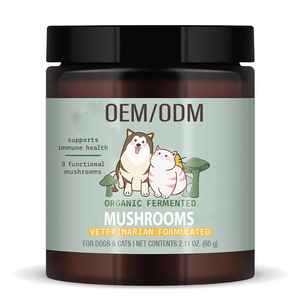 אבקת פטריות לכלבים וחתולים תערובת פטריות מותססות אורגנית תוסף תזונה לחתולים וכלבים תומך בבריאות מערכת העיכול והמערכת החיסונית - Product Image 1