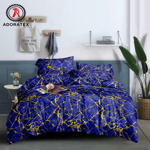 Custom Printed Fabric Ultra Soft <strong>Bed</strong> Sheet <strong>Set</strong> with Flowers Printing Design Drapes for Living Room Bedroom All Season - Product Image 4