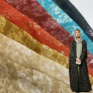 Muestra gratis tie Dye impresión material de la ropa lyocell tela de lino tejido de impresión para abaya