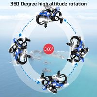 DWI 2.4GHz télécommande moto jouets 2 en 1 terre et air amphibie moto Drone enfants extérieur télécommande jouets