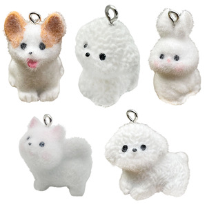 Pendentif <span class=keywords><strong>Corgi</strong></span> 3D en résine floquée multicolore pour la fabrication de bijoux DIY (colliers, bracelets, boucles d'oreilles, porte-clés) - Product Image 5