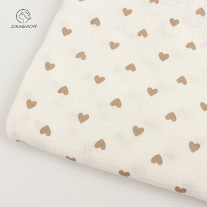 Gots Chứng Nhận Hữu Cơ Bông Sao Tùy Chỉnh In Mô Hình Crepe Gạc Muslin Dệt Vải Cho Dresses Nhà Dệt May Cho Cô Gái - Product Image 1